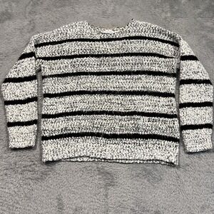 Calvin Klein Sweater Popcorn Knit Marled Crewneck Pullover Oversized Women's M